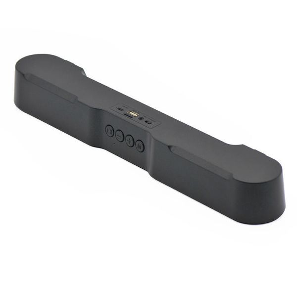 60W Wireless Wall Mounted Soundbars , Black 2.0 Channel Soundbar With Bluetooth
