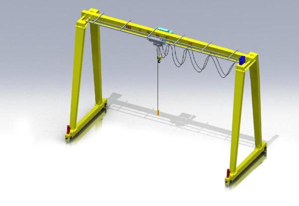 Quality Strong Rigidity A3 10T Single Girder Gantry Crane For Bridge Construction for sale