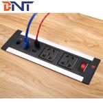 new design clamping table mounted desktop socket outlet with metal bracket