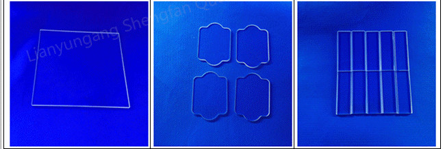 Clear quartz glass sheet fused silica quartz disc 92% visible light transimittance