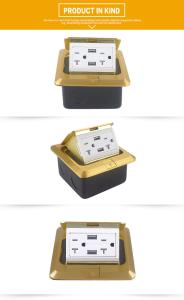 Buy cheap Flush Floor Mounted 60Hz Pop Up Outlets Dual Receptacle With USB Type C product