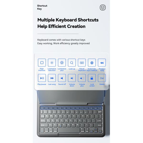 ESSAGER Bluetooth Wireless Magnetic Tablet Keyboard Case For Ipad 10 ES-JP03