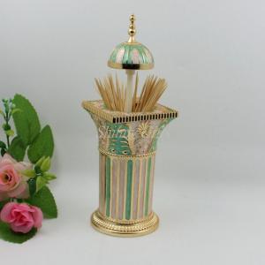 China Shinny Gifts Chinese Handmade Toothpick Holder Egg Shape Automatic Toothpick Holder on sale