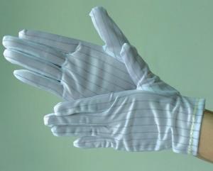 China 100% Cotton SMT Consumables Esd Gloves Anti Static Gloves For Electronics on sale