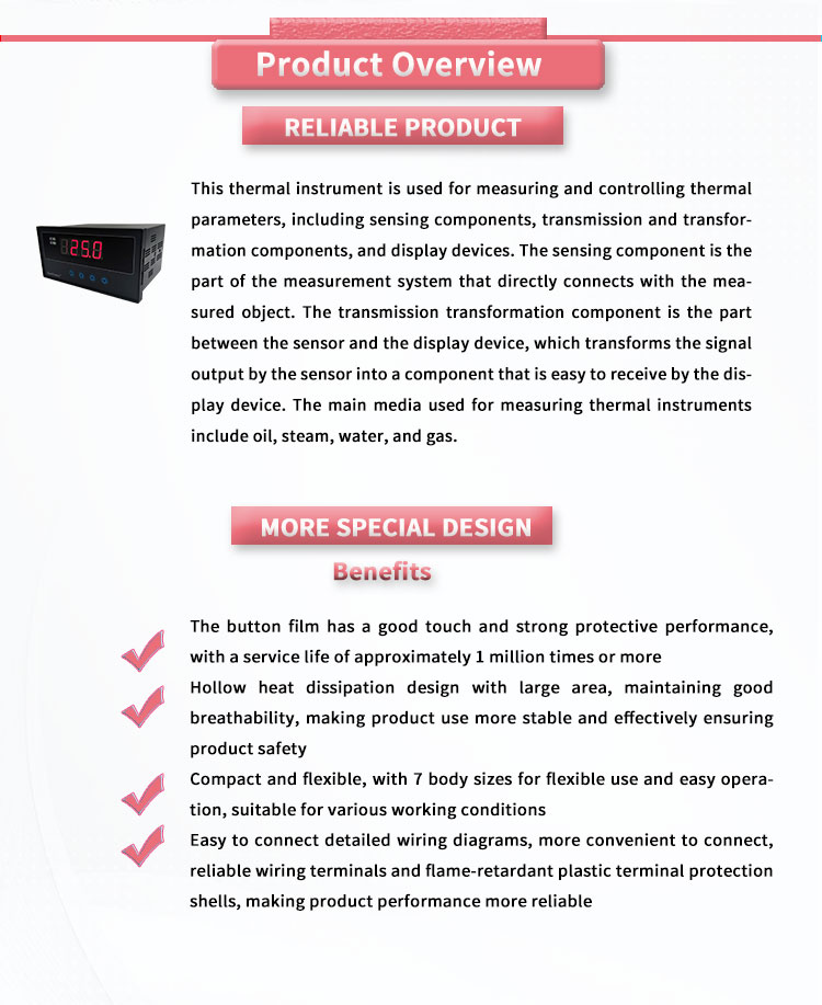 Universal Panel Specifications for UNIVO Y Display Input Signal Thermal Instrument