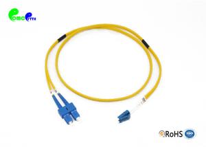 LC UPC To SC UPC 2.0mm Single Mode Fiber Optic Patch Cable Duplex Jumper Patch Cord Yellow LSZH