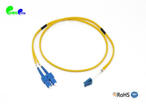 Quality LC UPC To SC UPC 2.0mm Single Mode Fiber Optic Patch Cable Duplex Jumper Patch Cord Yellow LSZH for sale