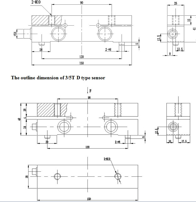 EWD-RL-SJ3 Controller and load sensor with analog output load sensor load cell