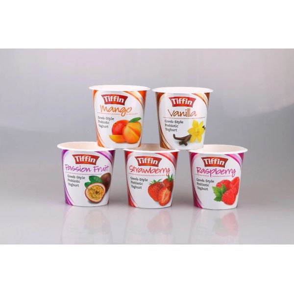 Color Printed IML 200ml Plastic Ice Cream Cups with Lid , Iml Printing