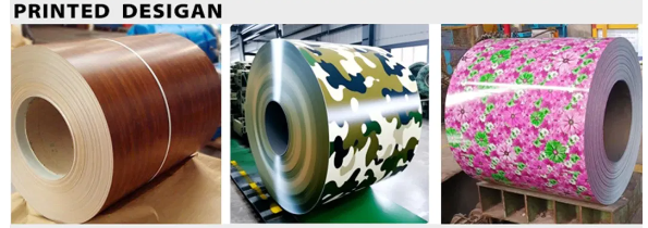 Printed Hot Dip Galvanized Steel Coil Z70 0.55*1200mm GB/T2518-88 For Household Appliance
