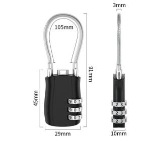 Buy cheap Lightweight Recognized TSA Luggage Lock Combination 30mm product