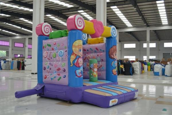 Quality High Slide Kids Inflatable Bouncer Tarpaulin Material Fire Retardant Waterproof for sale