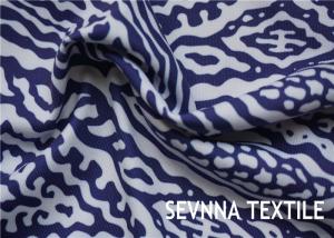 Four Way Elastan Micro Fiber Patterned Lycra Fabric Chlorine Resistance