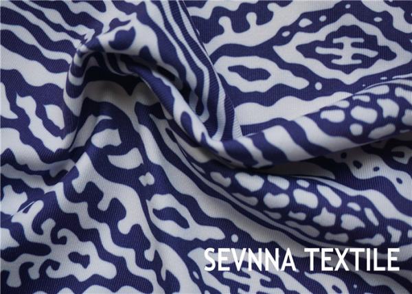 Quality Four Way Elastan Micro Fiber Patterned Lycra Fabric Chlorine Resistance for sale