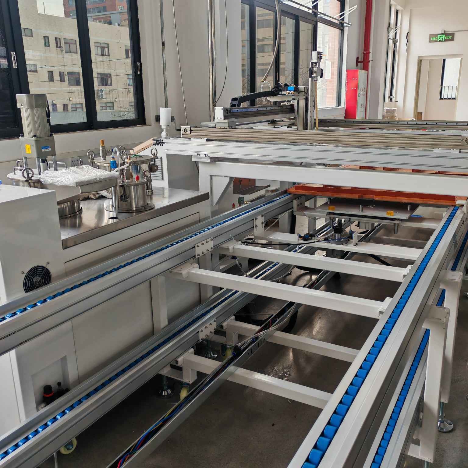 Full Automaitc Silicone Potting Machine Customized LED Production Line vaccuuming heating solution