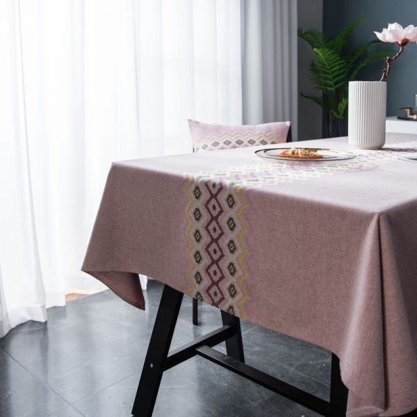 Waterproof Luxury Table Linens Cotton Tablecloth Heavy Duty Linen
