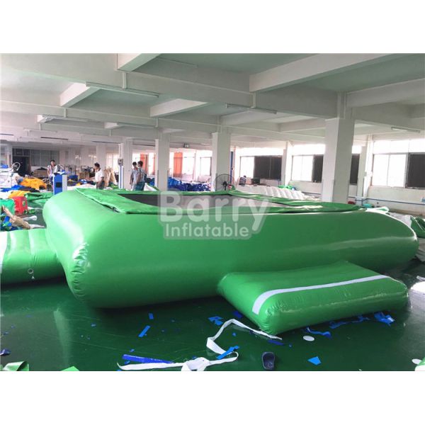 Green Inflatable Water Toys Water Trampoline For Floating Water Park Equipment