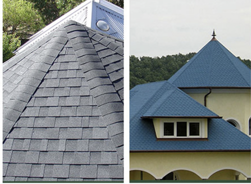 Three Dimensional Colored Sand Villa House Roofing With Bituminous Material