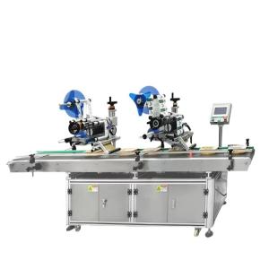 China Automatic plane label machines double vegetable cling film labeling machine on sale
