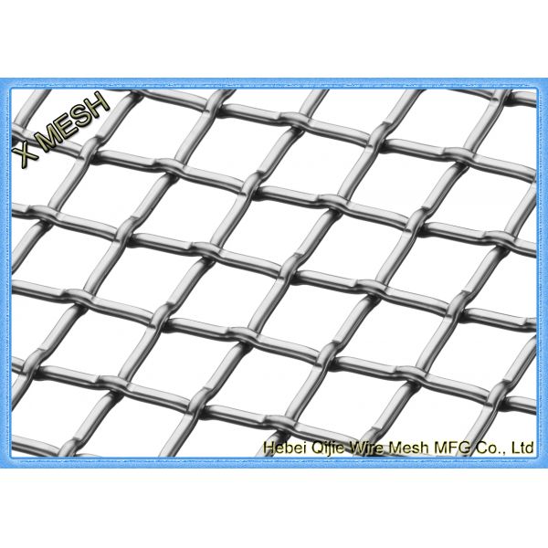 Welded Stainless Steel Woven Wire Mesh , Aluminum Crimped Metal Mesh Panels 1.20m X 100m