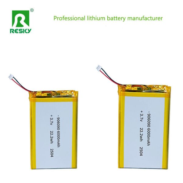 Power Lipo Battery 906090 3.7v 6000mAh 22.2wh Rechargeable Lithium Ion Polymer Battery For Smart Lock