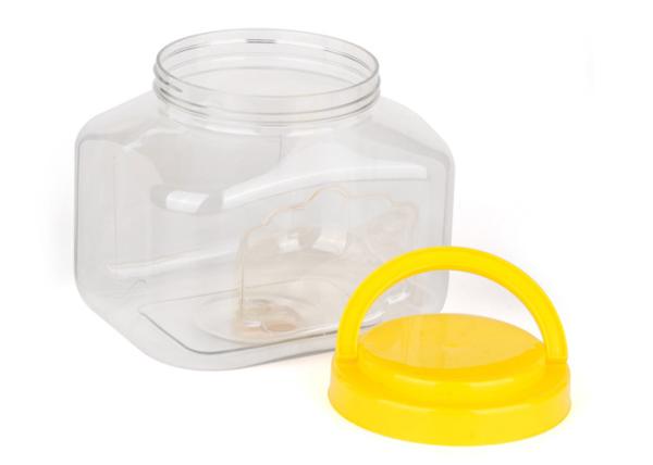 Quality Irregular Shape Canned Food Clear Pet Jars Plastic Jar With Handle for sale