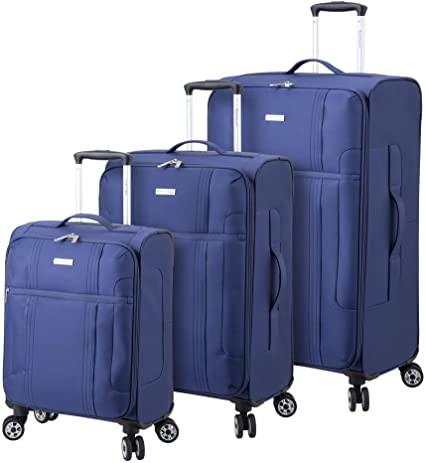Quality Expandable 3PCS Lightweight Luggage Set With Spinner Goodyear Wheels for sale