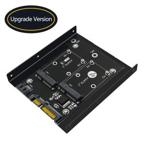 Dual MSATA SSD To Dual SATA3 Converter Adapter Card With 3.5 Inch HDD Bracket
