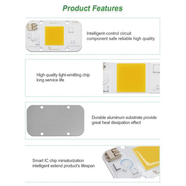 Solderless Cob Driver Led Chip Cold White 30w Led Module For DIY Floodlights