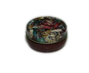 Customized Press Tin Cans , Round Shape Tea Tin Box Multiple Capacity Options