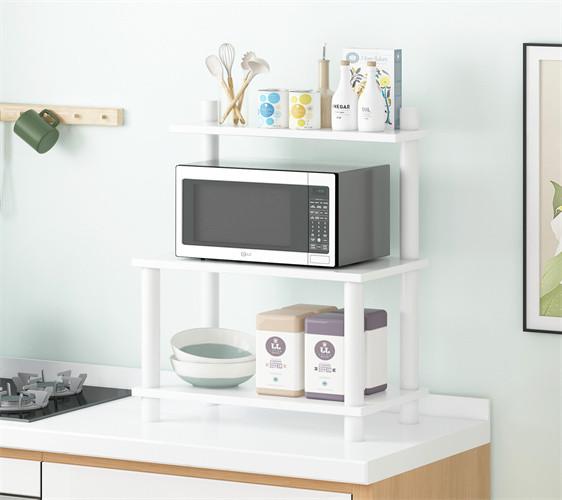 Quality Modern White Multipurpose Kitchen Microwave Oven Storage Rack Shelving for sale