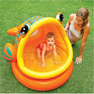 China Fish Shade Baby Swimming Inflatable Pool Cartoon Animal Mouth Open Baby Water Playing Pool for Kids Children on sale