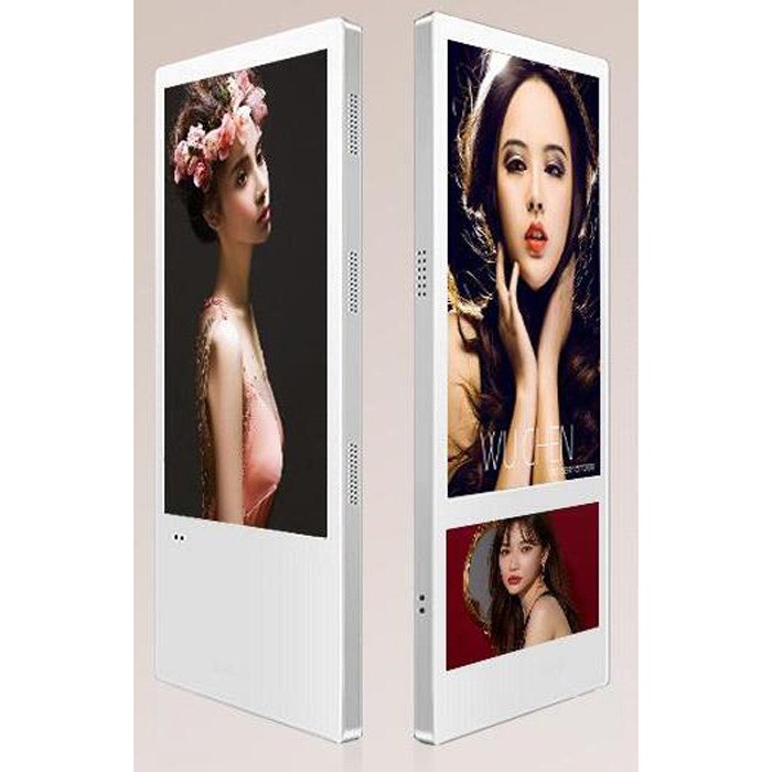 UHD 55" inch Wood digital photo frame LCD LED Advertising signage display WIFI Android monitor with wooden frame