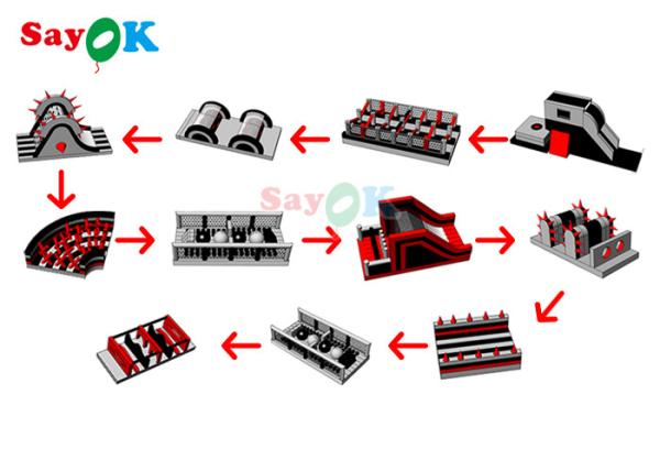 Quality Customized Amusement Park Inflatable Obstacle Course Blow Up Theme Park for sale