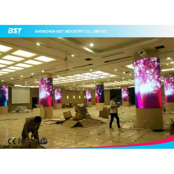 Full Color Flexible LED Screen Display / Flexible LED Video Panels 1500 Nits /Sqm