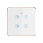 4 Gang EU UK Standard Touch Aluminum Frame Smart Timer Switch 4 Gang Smart