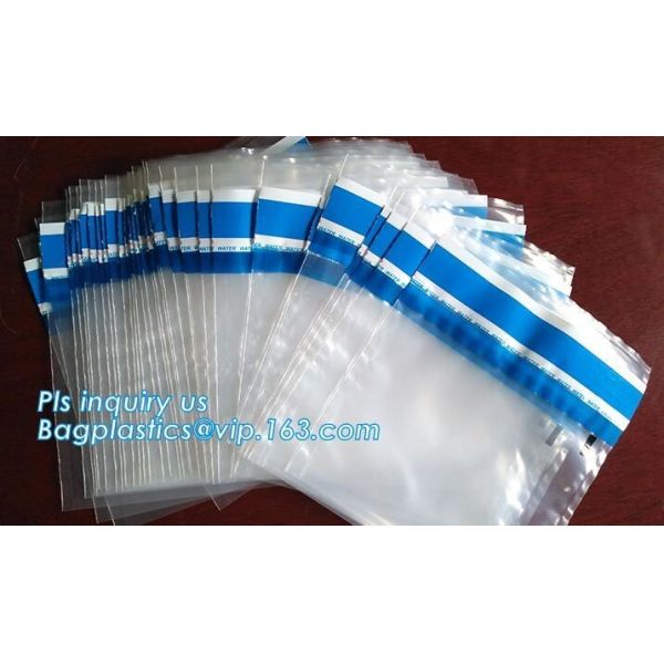 money locking security bag courier plastic bag, plastic self adhesive evidence bag/security bag, Temper-Evident Bags, De