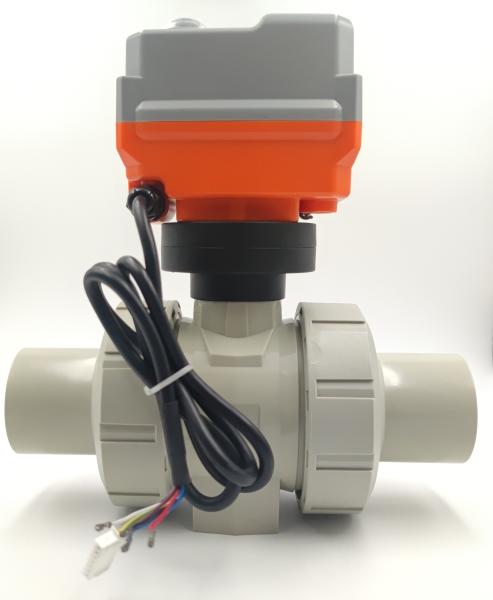 Quality IP67 PVC Plastic Ball Valves Socket With Trapezoidal Threaded Union for sale
