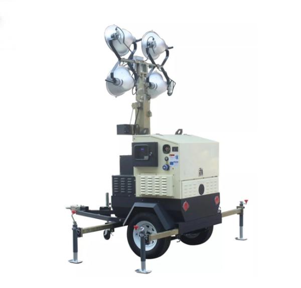 Quality IP23 4*1000W Mobile Light Tower With Kubota Engine for sale