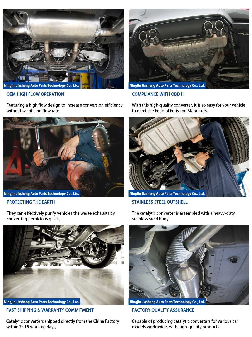 4&quot; Inlet Outlet Universal Catalytic Converter Direct Fit Exhaust Auto Catalytic Converter with High Performance