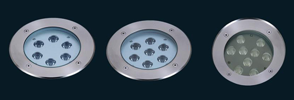LED Underground Light Color Optional 9 X 3W IP67 100V - 240V Φ160mm RoHS Approved