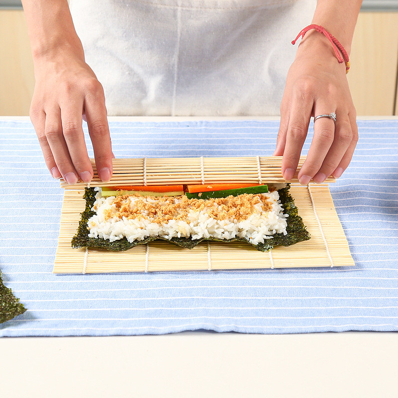 FDA Carbonized Bamboo Sushi Roll Mat Handmade Sushi Tools