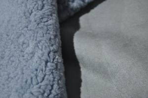 Polyester 160cm Micro Polar Velvet 100p Grey Suede Composite