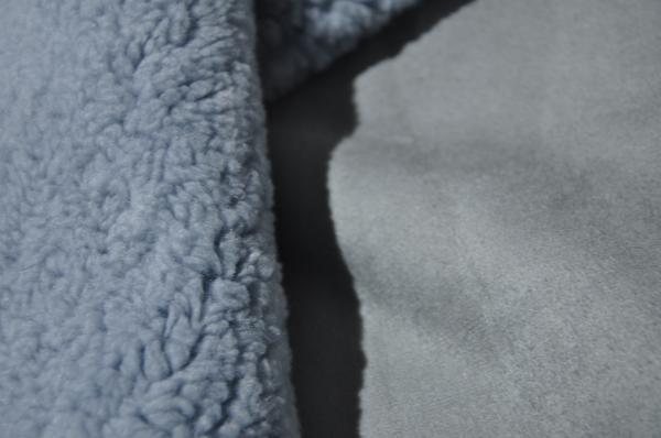 Quality Polyester 160cm Micro Polar Velvet 100p Grey Suede Composite for sale