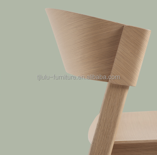 OEM Service Accepted Modern Nordic Dining Room Antique Curved Solid Wood Stackable Chair Fully Assembled with and OEM