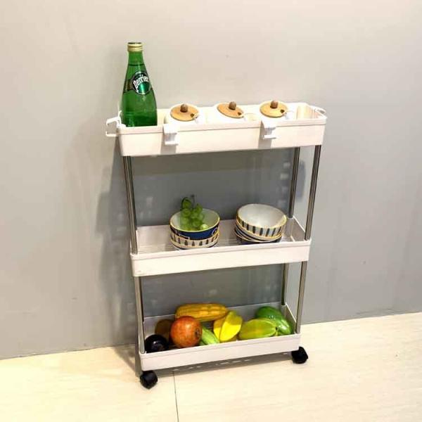 Quality Flexible Narrow Wire Rolling Carts With Fixed Wheels For Tableware Storage Portable for sale