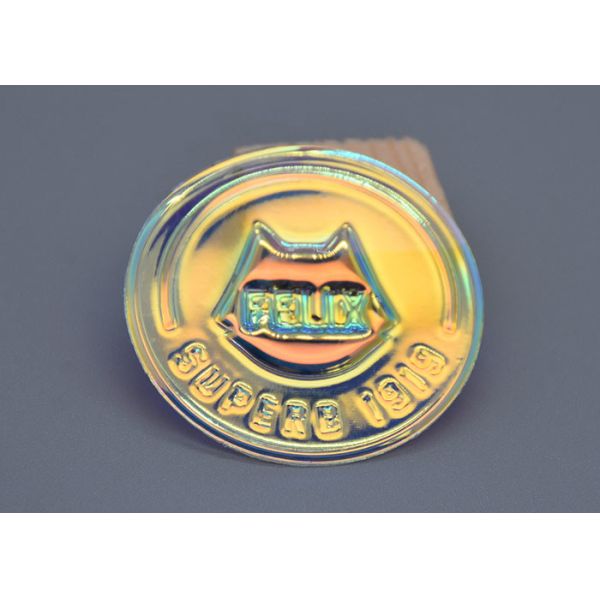 Transparent Rainbow Apparel Patch Custom Embossed 3D Logo PVC Film Material