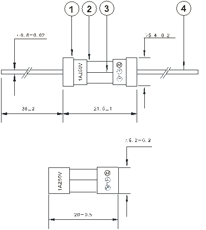 UL cUL Certified 5x20mm Fast Quick Acting Ceramic Tube Fuse 1.25A 250V F Cylindrical Miniature Fuse Link For Adapter