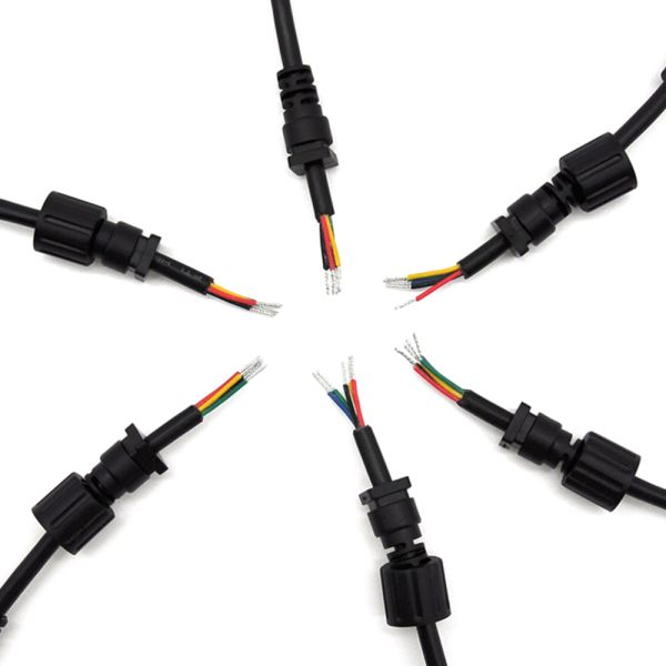 Waterproof Circular M8 M10 IP67 IP68 Pole Cable Connector