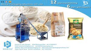 China Bread flour cake flour wheat flour automatic packing machine for 5kg pouch with round hand holes BSTV-650DZ on sale